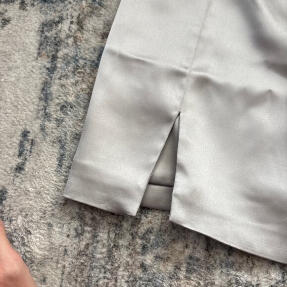 NWT Wild Fable Satin Pull On A-Line‎ Mini Skirt Silver Gray Women's Size Small - Picture 7 of 10
